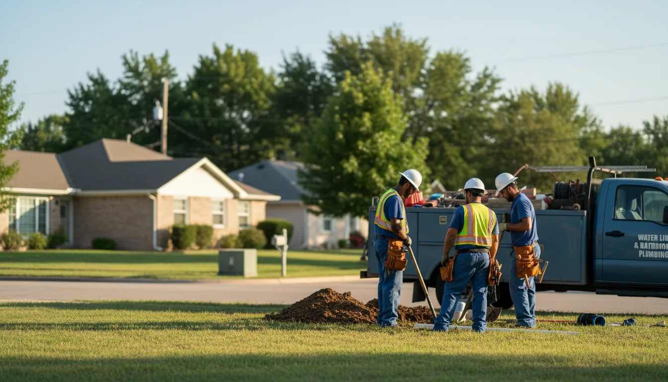 Residential water line and bathroom plumbing service in Hannibal, OH